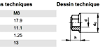 Nyloc nut with flange, M8 - Image 2